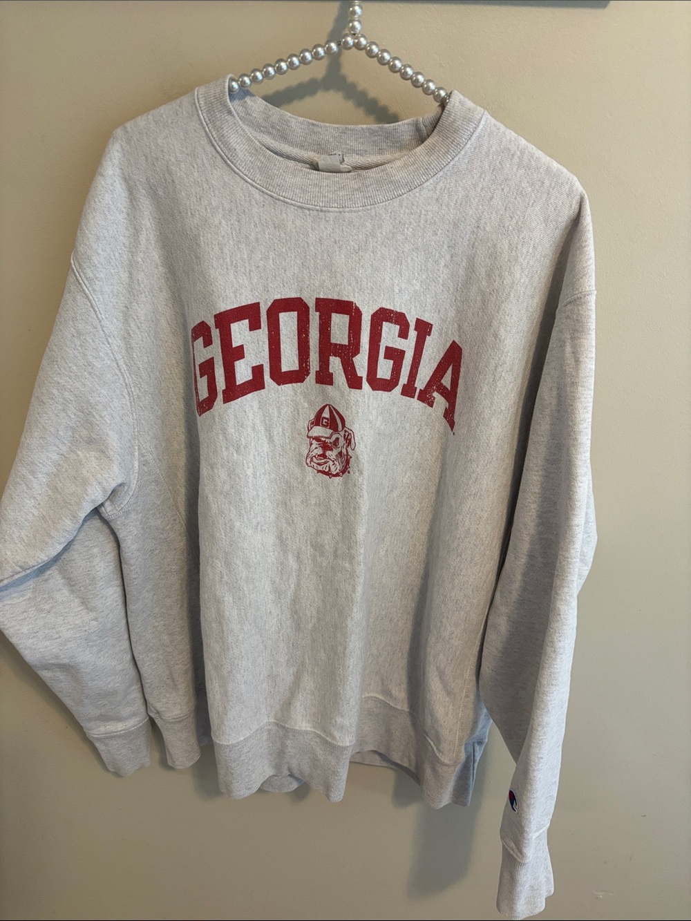 VTG Champion Reverse Weave Georgia Bulldogs Crewneck Sweatshirt Gray XL UGA